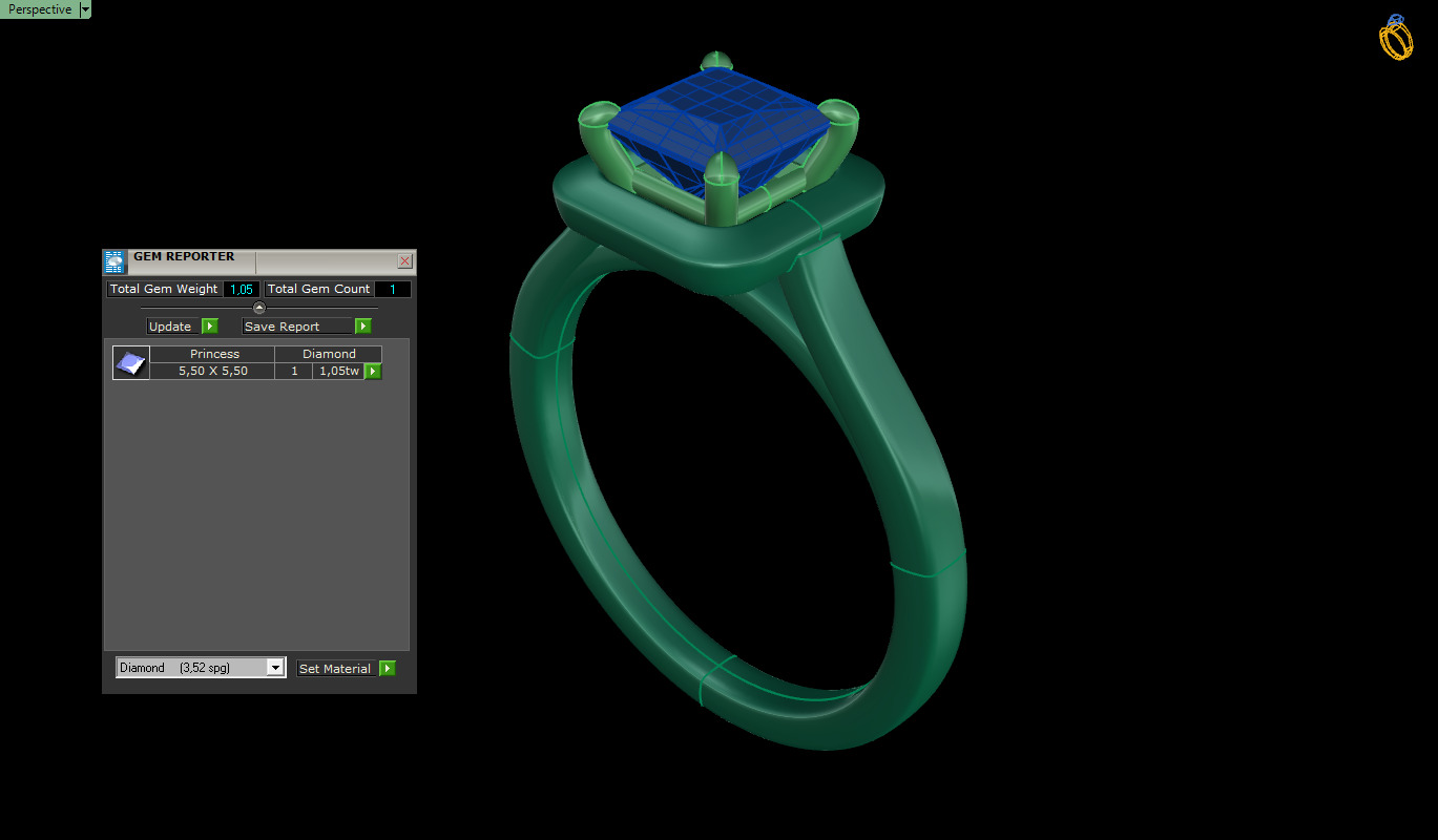 Women Solitaire 4063 3D print model_6