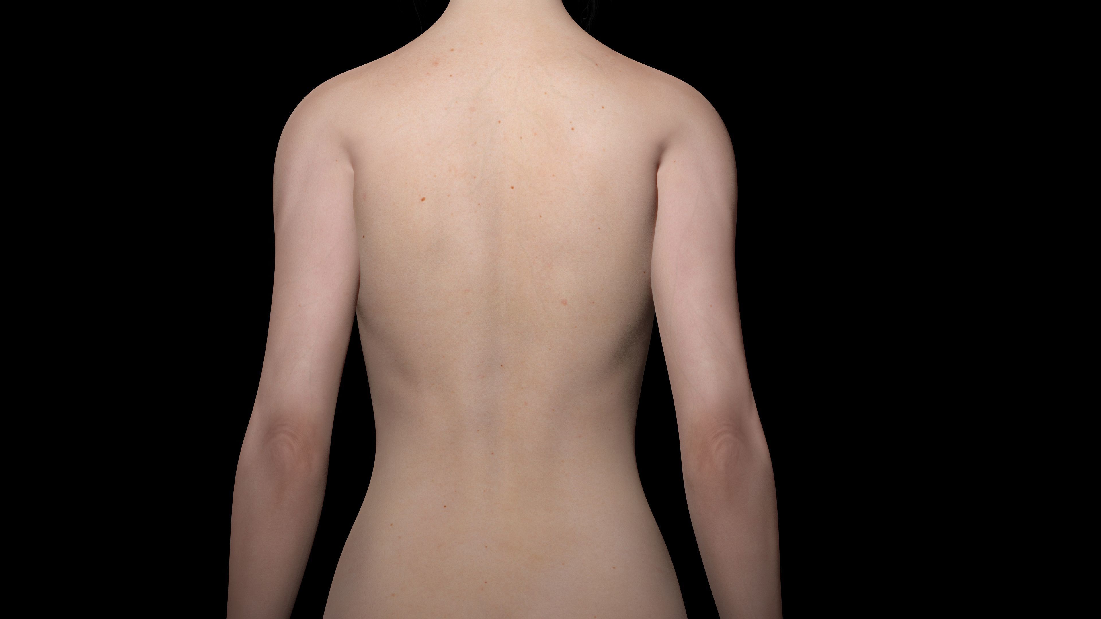 Asian Woman Perfect Base Shape Low-poly 3D model 3D Model Collection_21