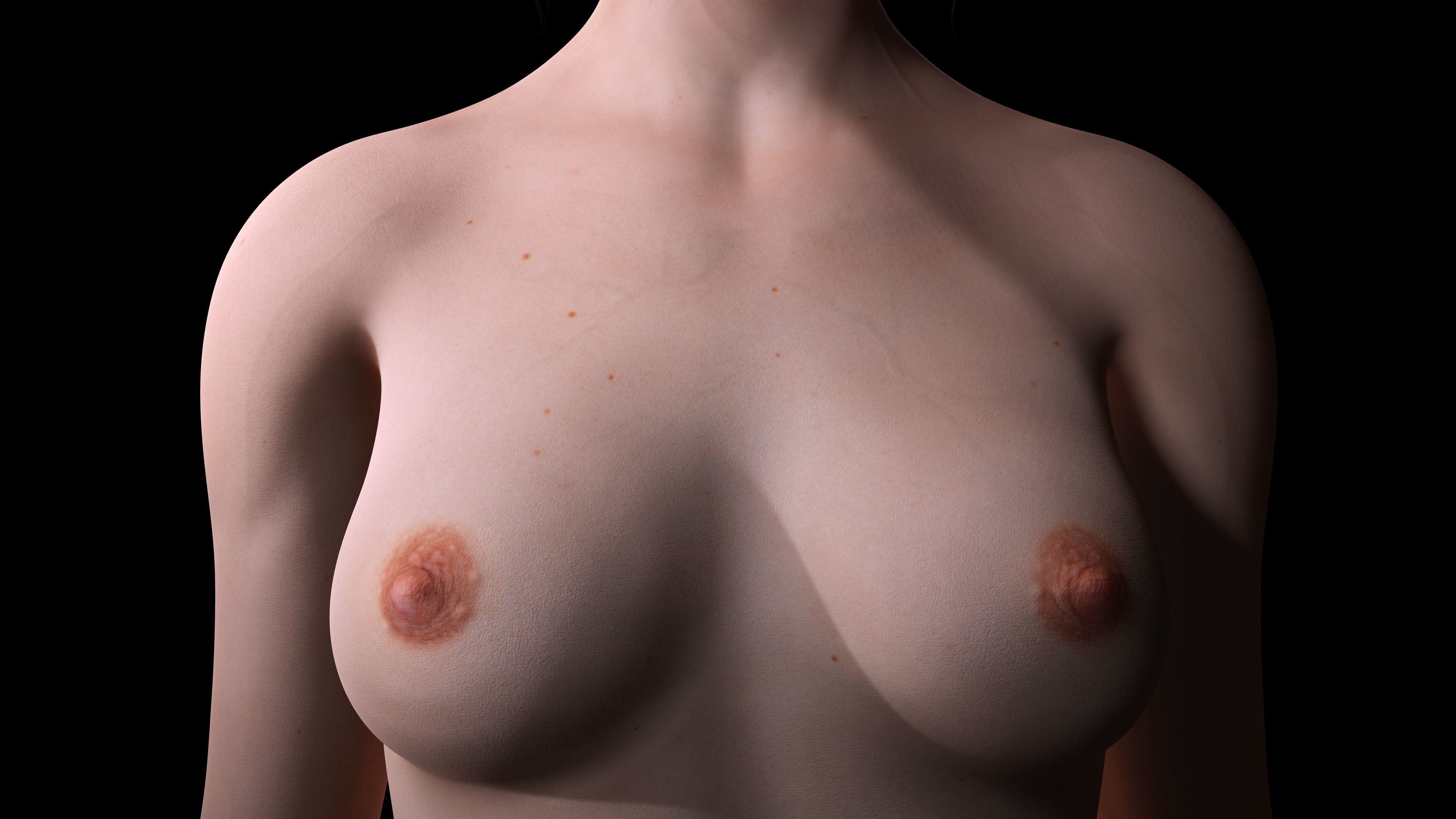 Asian Woman Perfect Base Shape Low-poly 3D model 3D Model Collection_22