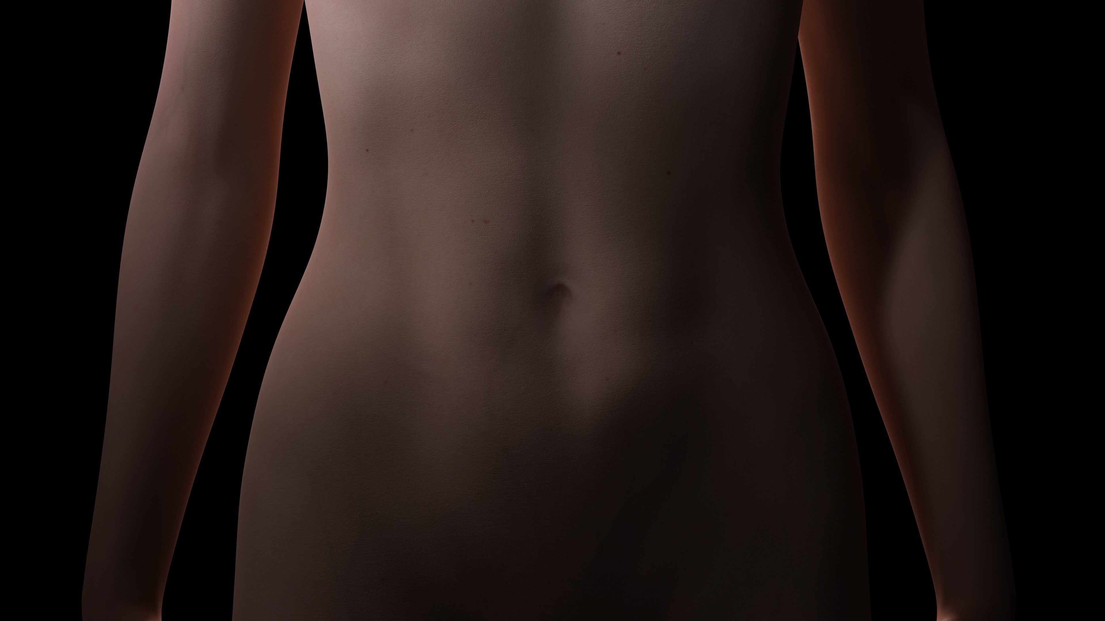 Asian Woman Perfect Base Shape Low-poly 3D model 3D Model Collection_8