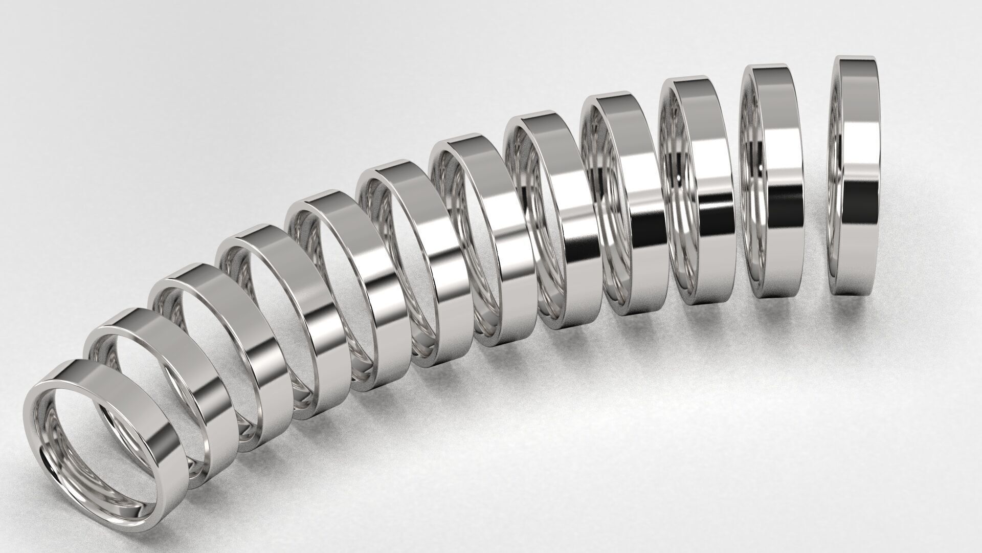 Band Ring for Men print model 3D R0137 W 4mm 3D print model_1