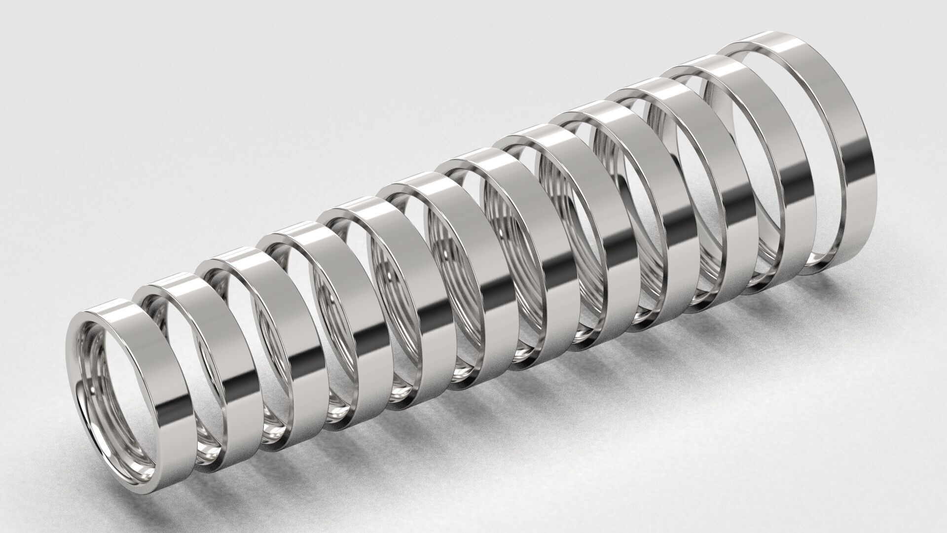 Band Ring for Men print model 3D R0137 W 4mm 3D print model_4