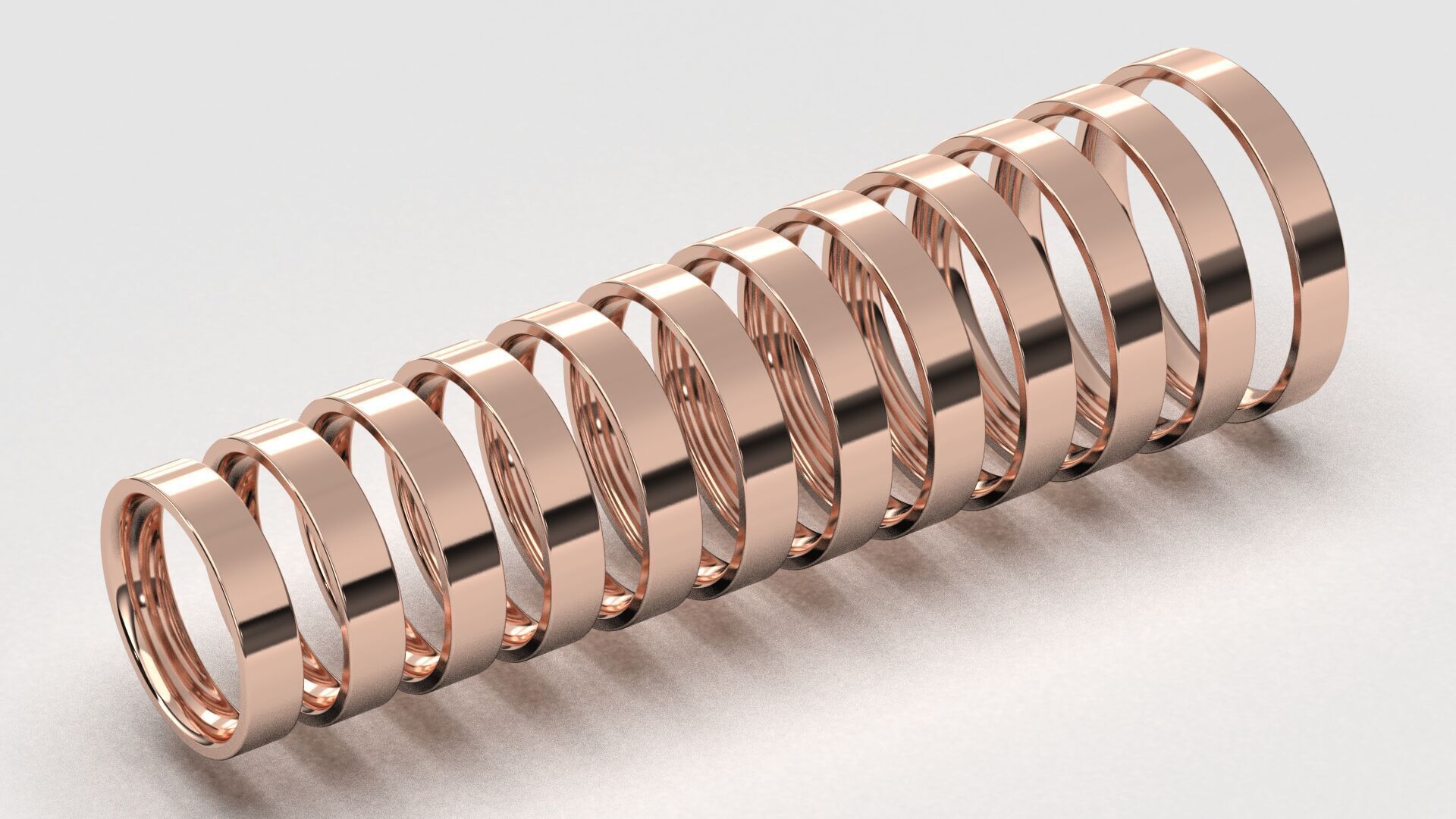 Band Ring for Men print model 3D R0137 W 4mm 3D print model_5