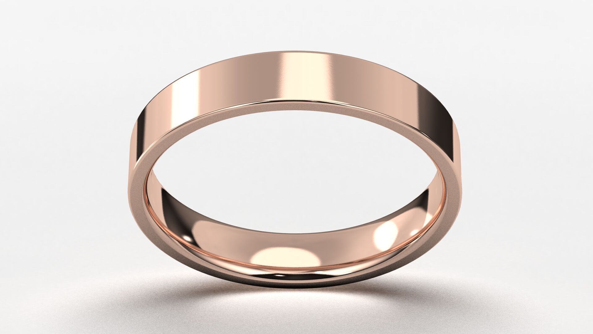 Band Ring for Men print model 3D R0137 W 4mm 3D print model_14