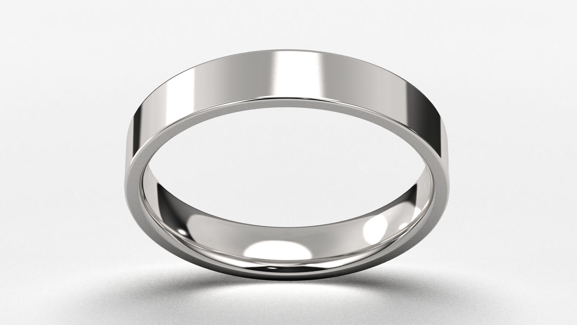 Band Ring for Men print model 3D R0137 W 4mm 3D print model_11