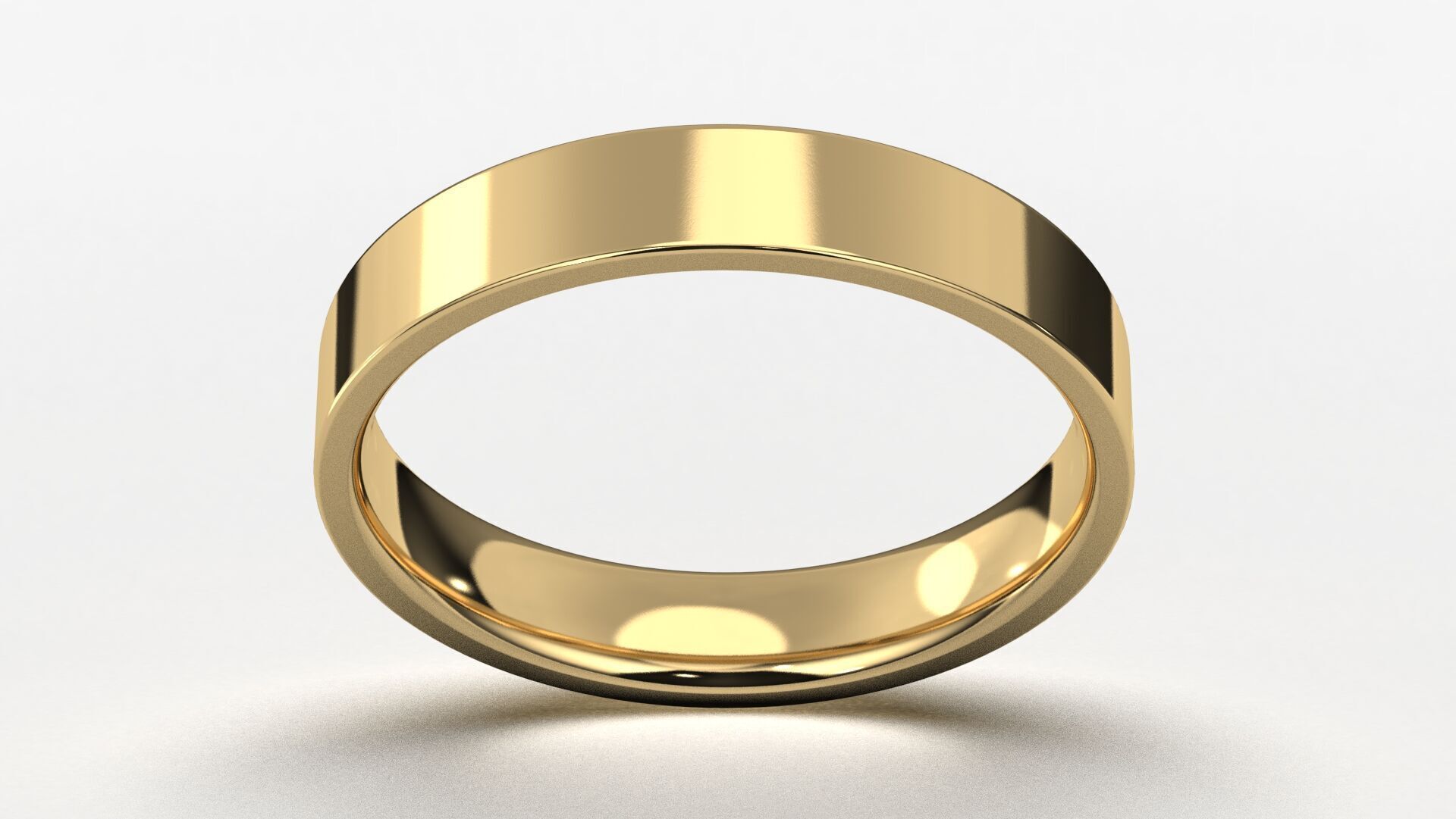 Band Ring for Men print model 3D R0137 W 4mm 3D print model_8