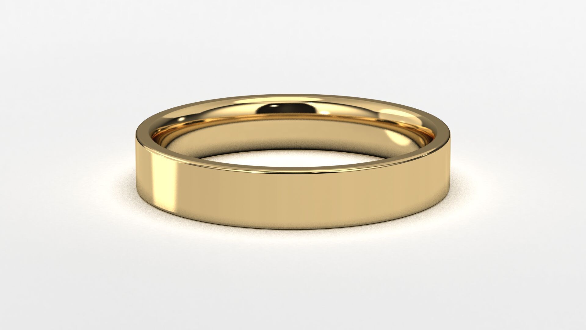 Band Ring for Men print model 3D R0137 W 4mm 3D print model_7