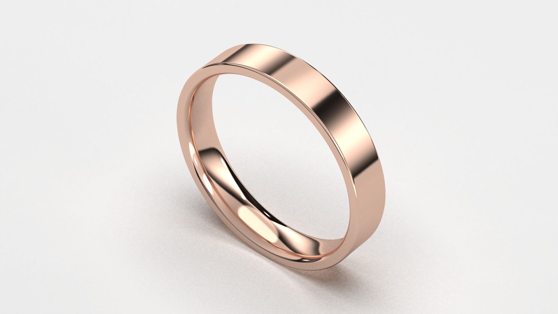 Band Ring for Men print model 3D R0137 W 4mm 3D print model_12