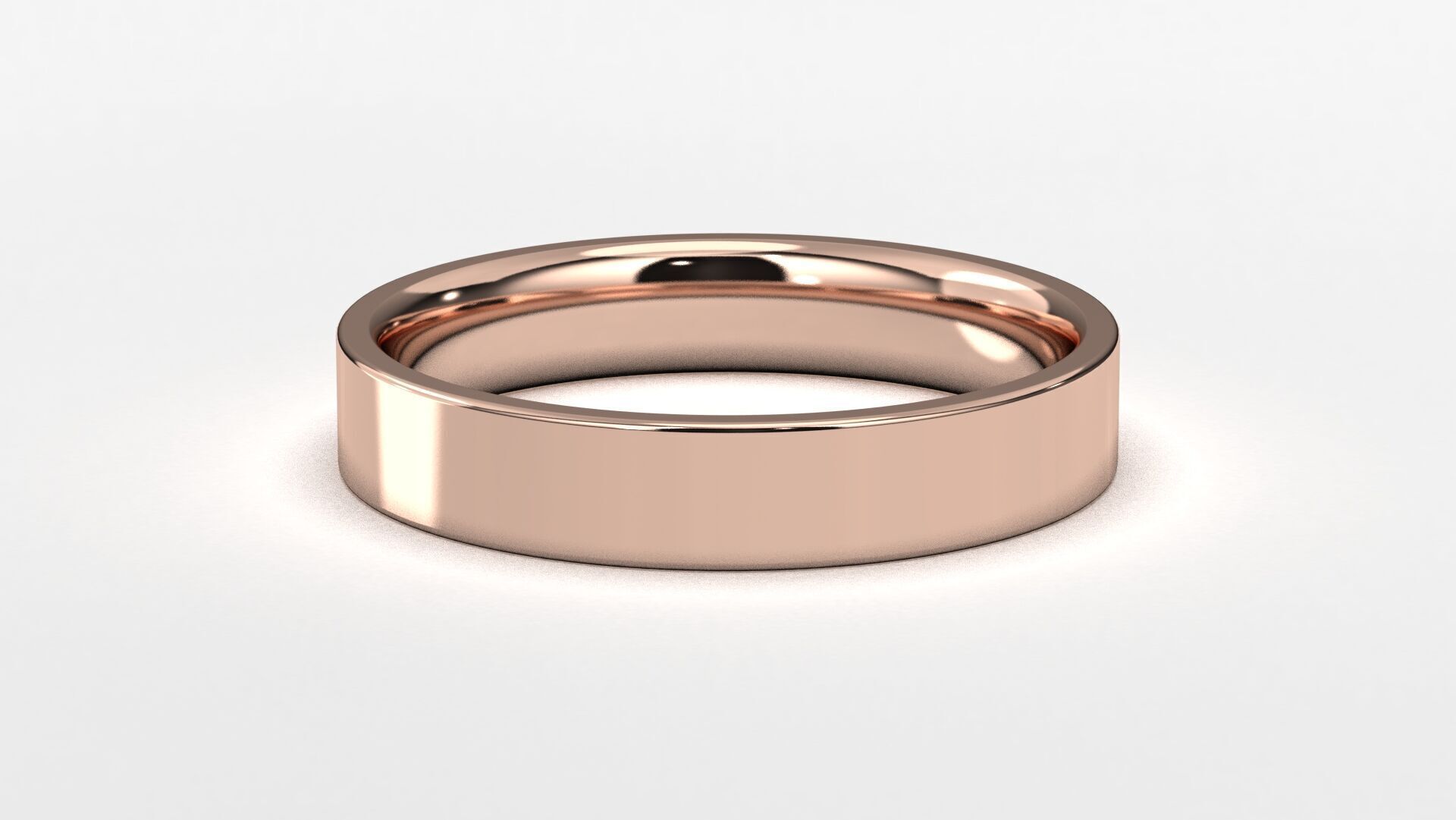 Band Ring for Men print model 3D R0137 W 4mm 3D print model_13