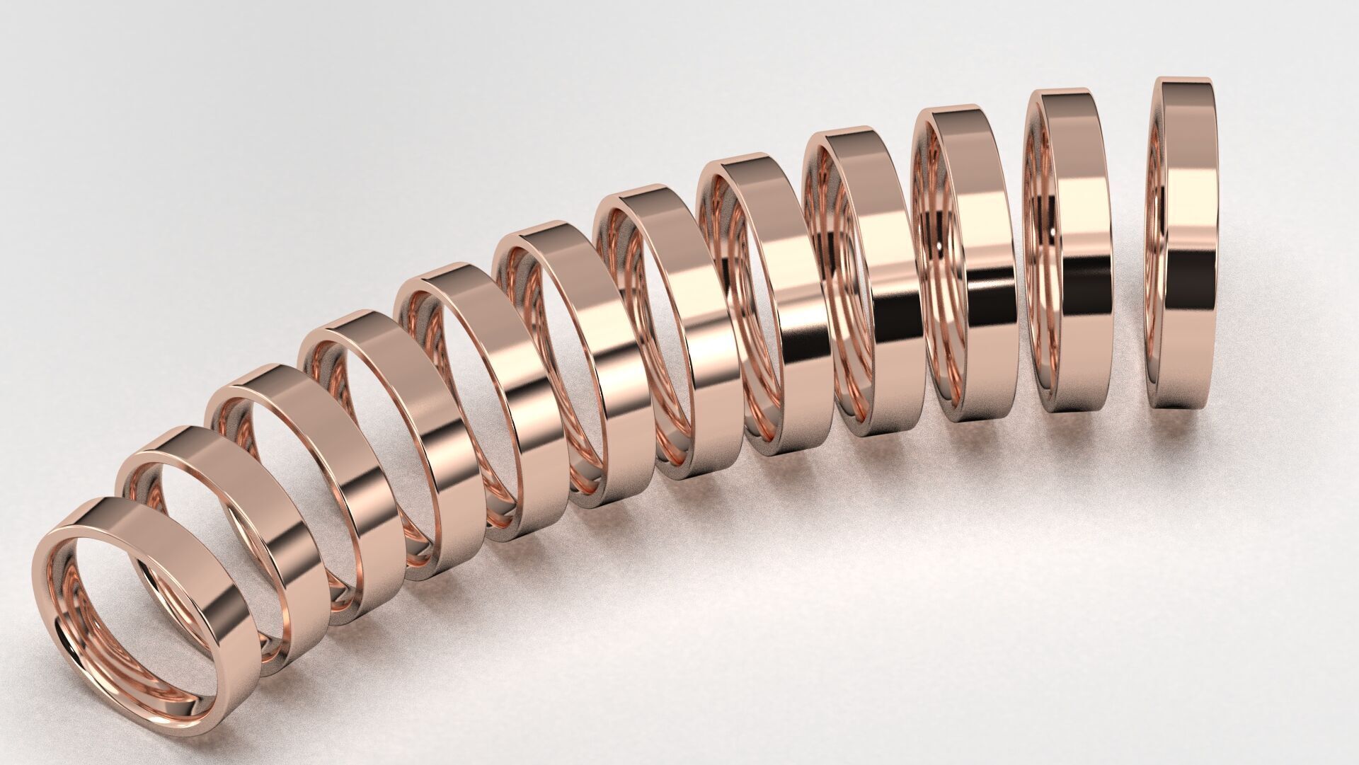 Band Ring for Men print model 3D R0137 W 4mm 3D print model_2