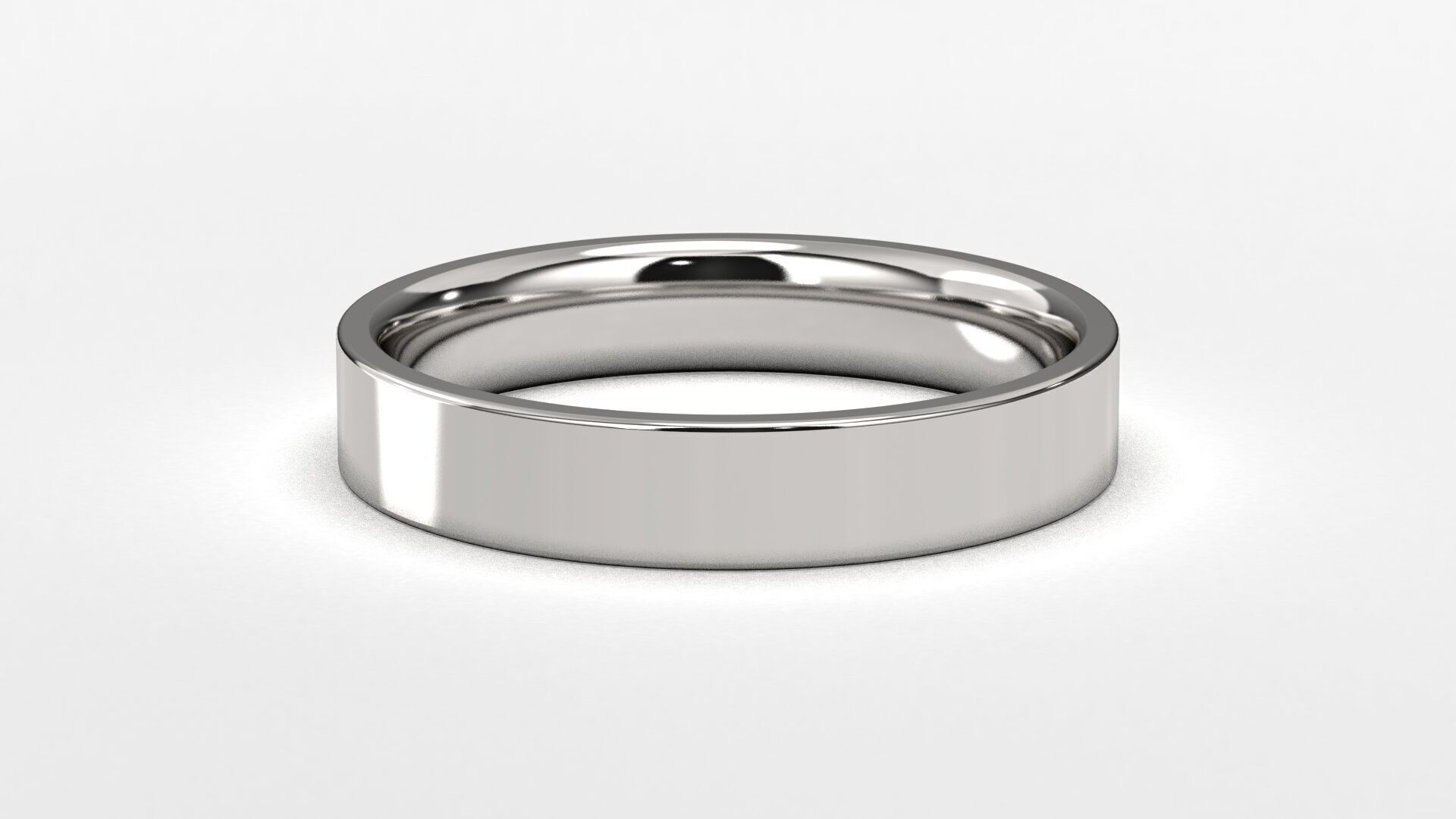 Band Ring for Men print model 3D R0137 W 4mm 3D print model_10