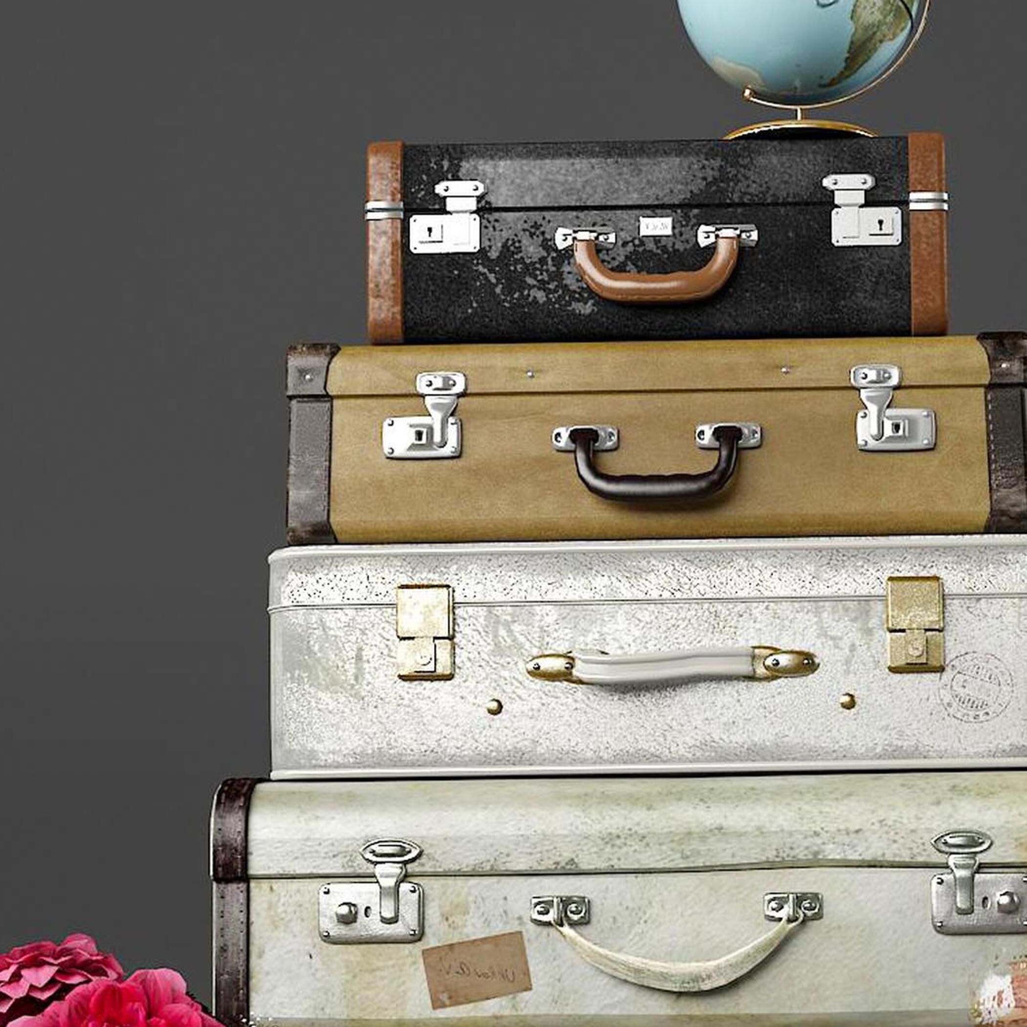 prop decorative suitcase Modern 3D model_4