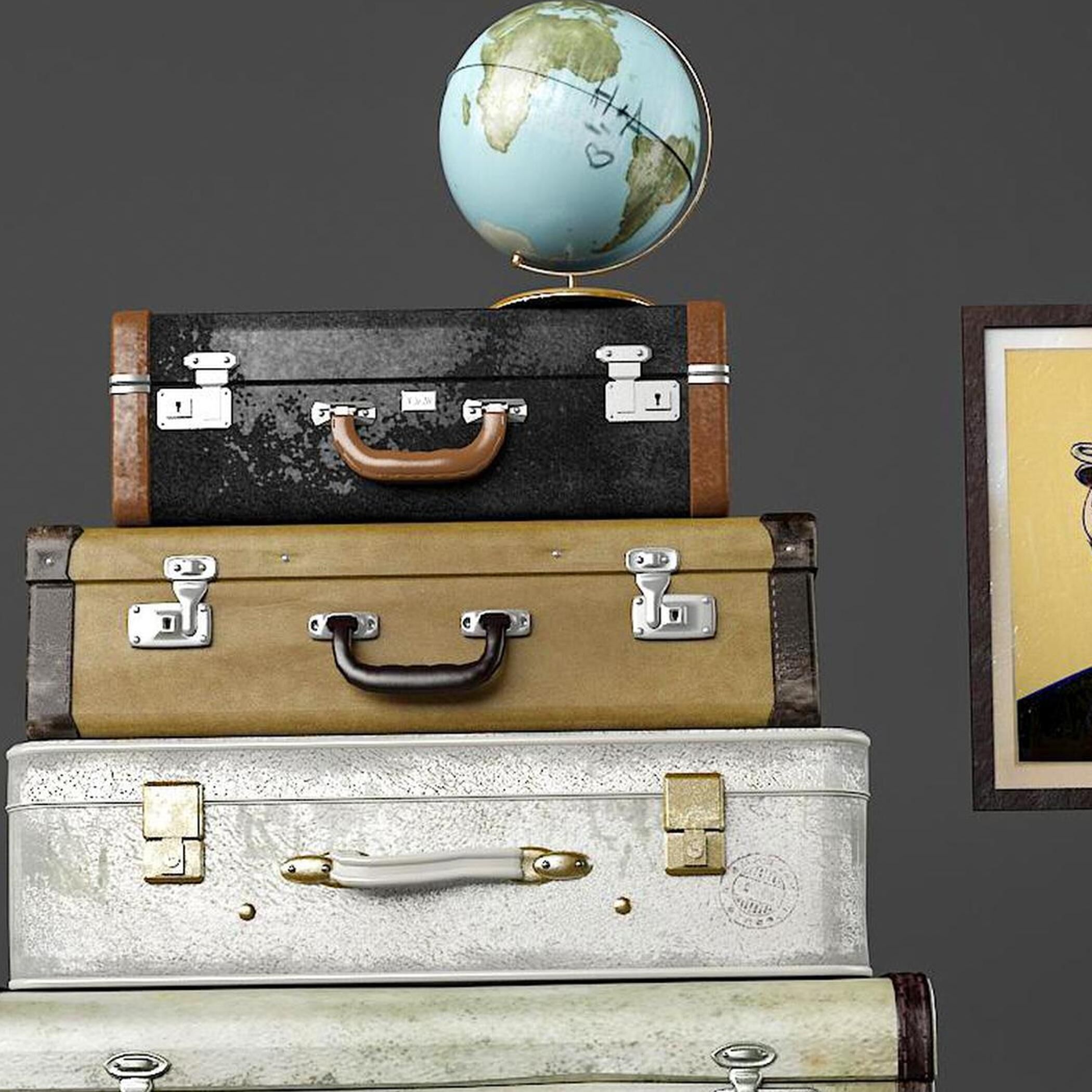 prop decorative suitcase Modern 3D model_2