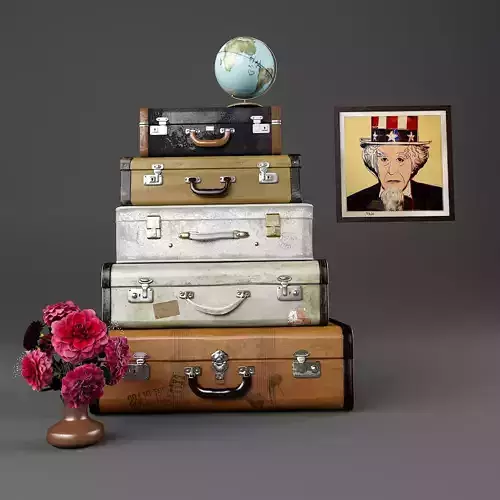prop decorative suitcase Modern