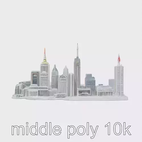 Cyberpunk Futuristic Circular City District Model