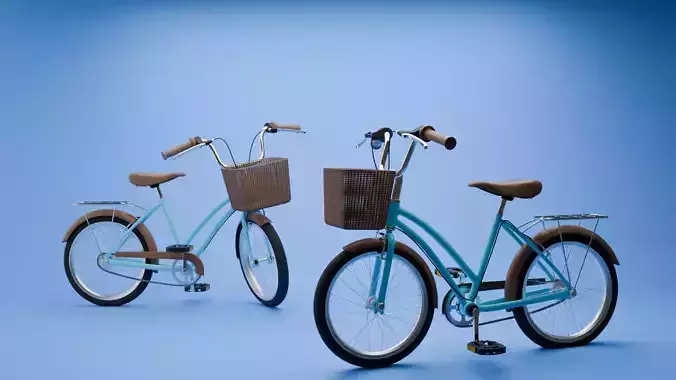 Vintage City Bicycle 3D Model High 3D print model