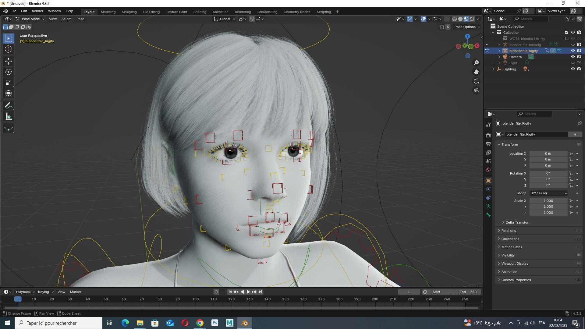 Free Rigged Female 3D Character Game Animation Ready Free low-poly 3D model_15