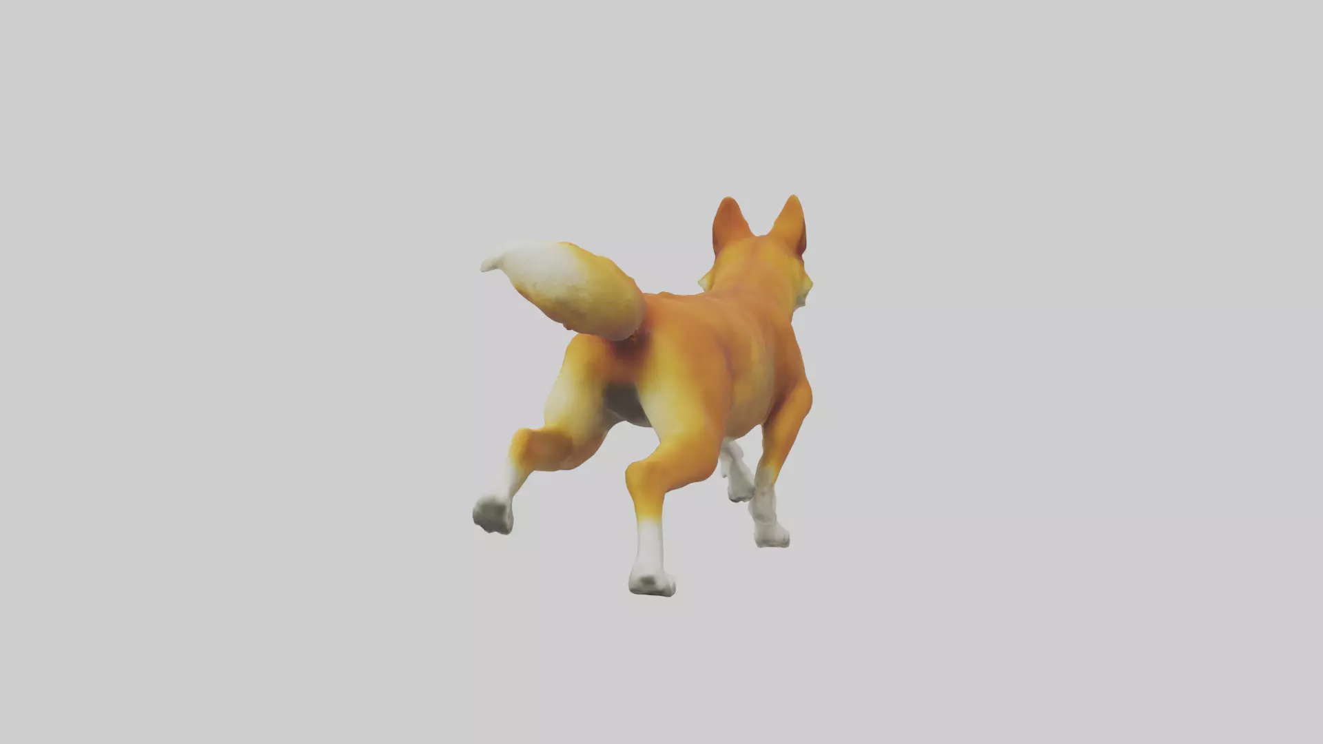 Dingo chasing prey model 3D model_0
