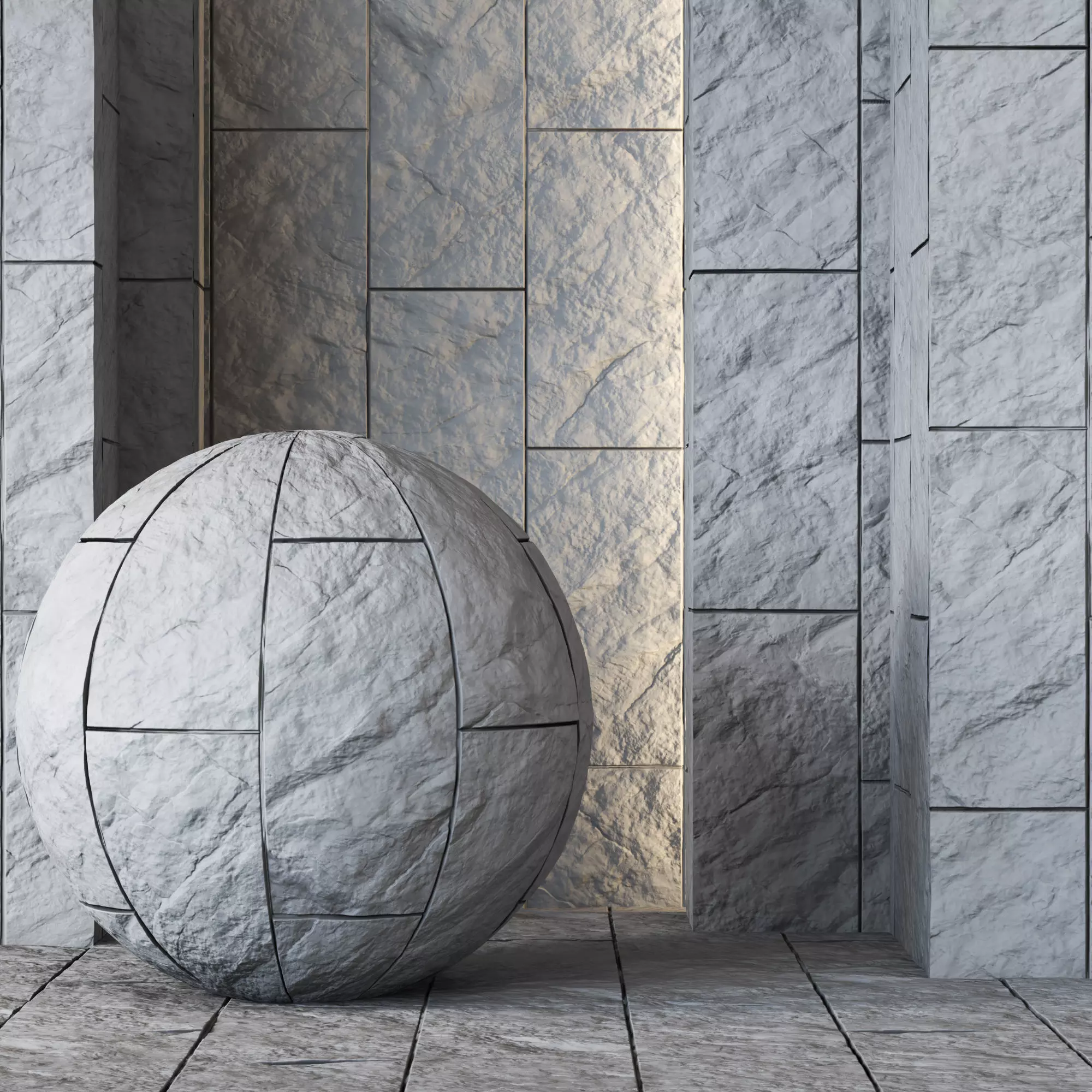 Decorative Stone Wall panel Texture 4K - Seamless Texture_0