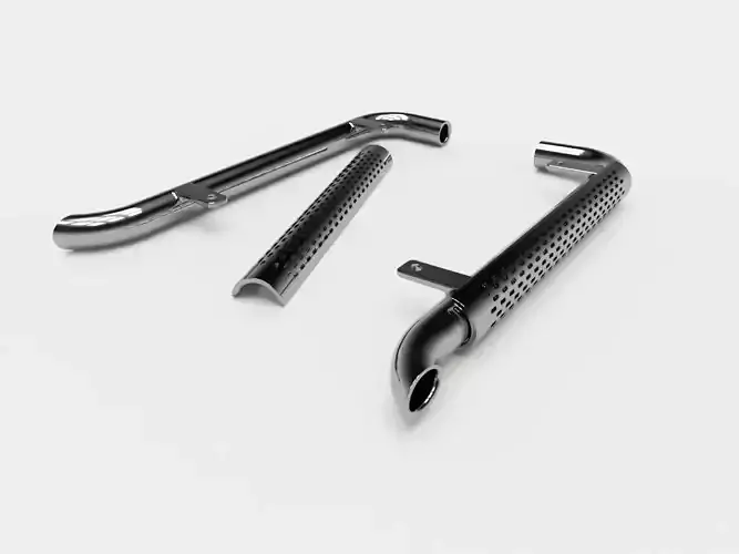 Custom Sidepipe Exhaust - 3D Printable File 3D print model