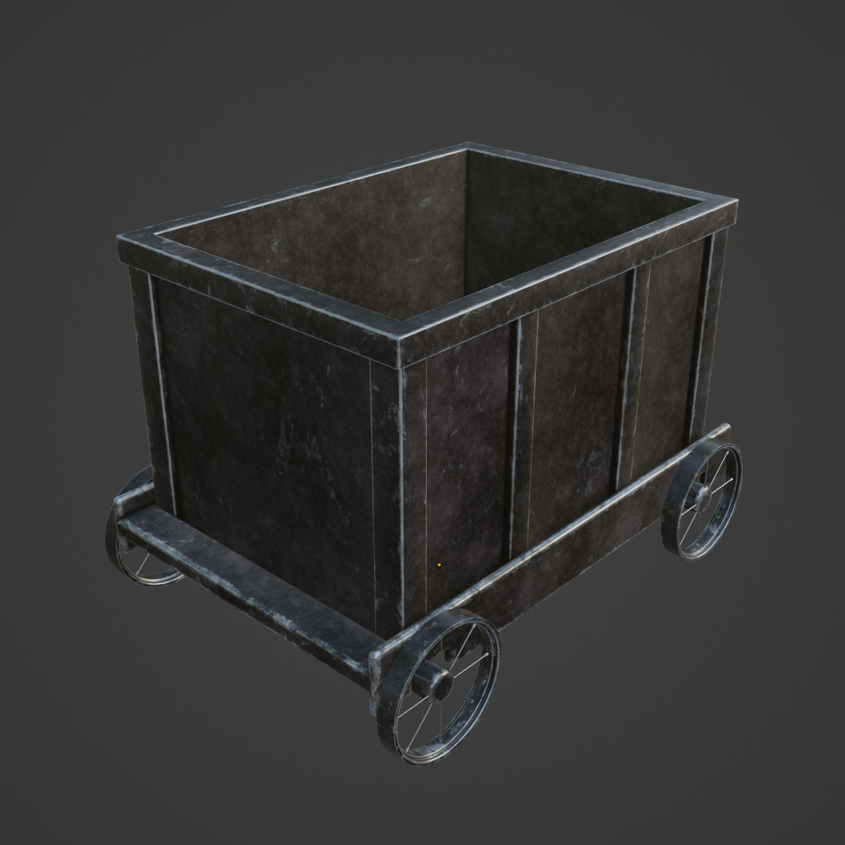 Mining Trolley 03 Low-poly 3D model_6