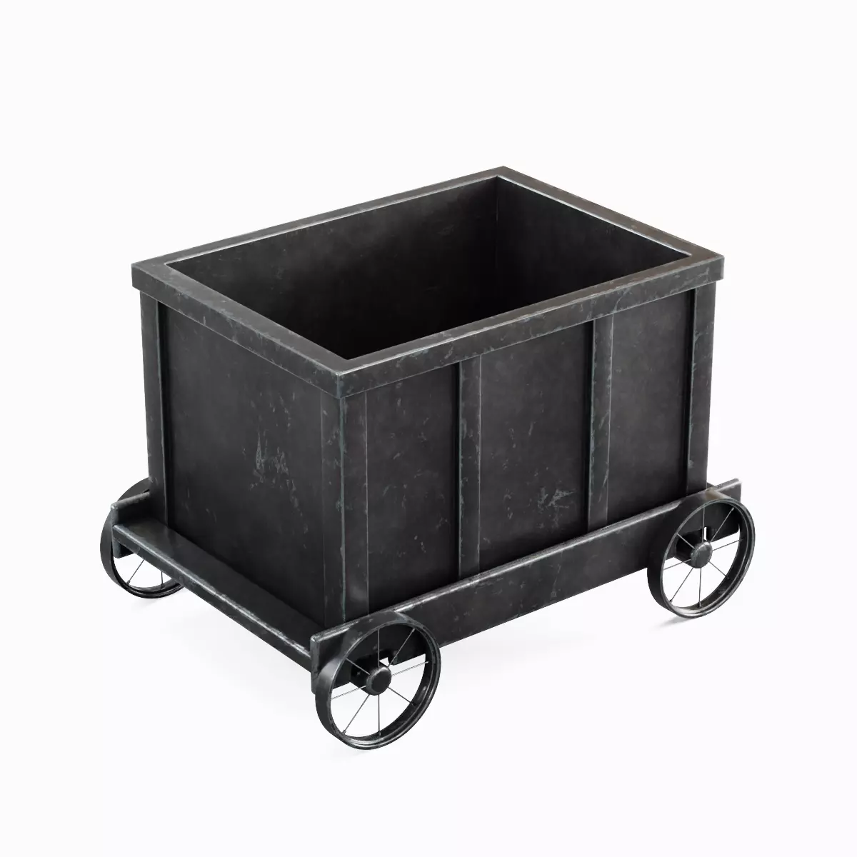 Mining Trolley 03 Low-poly 3D model_0