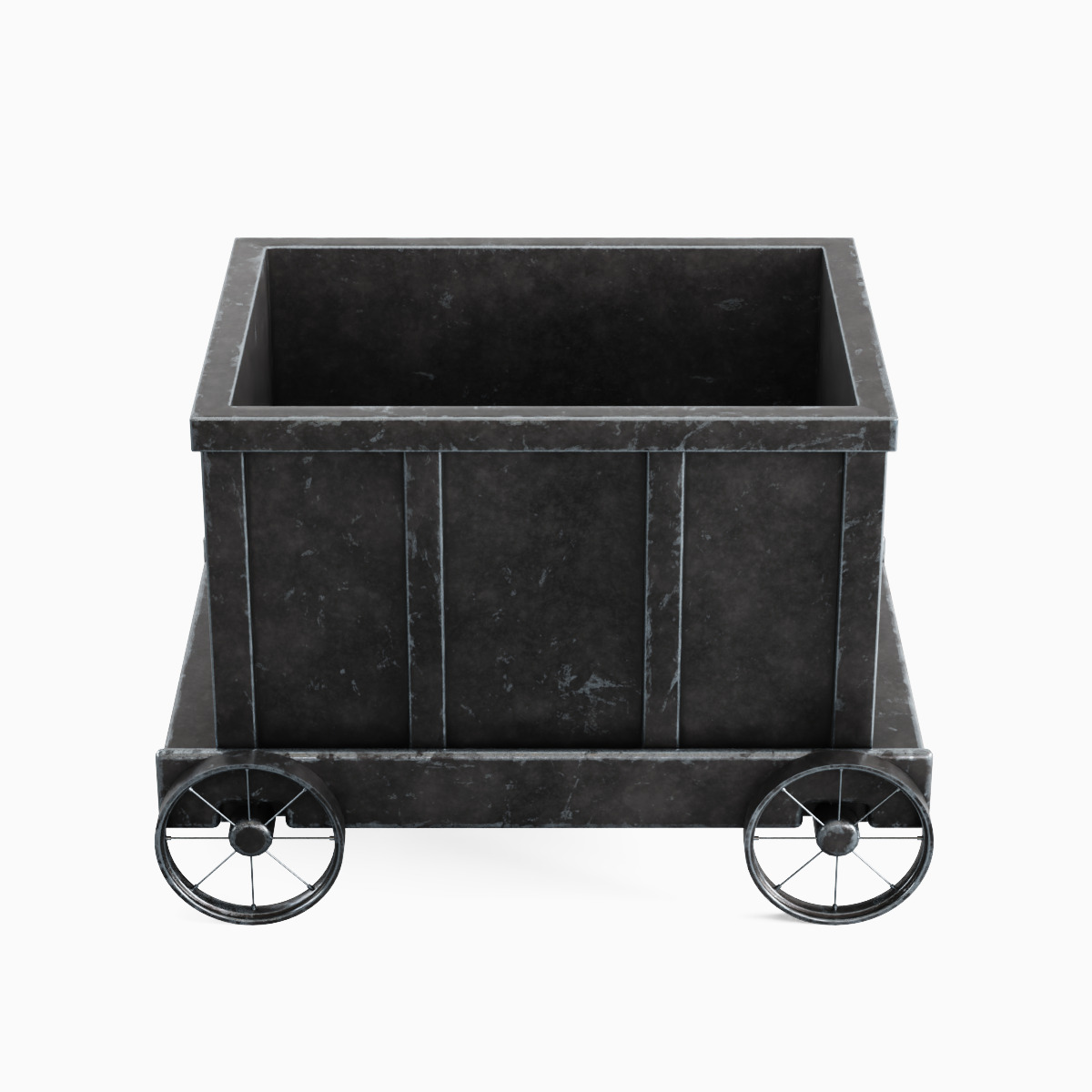 Mining Trolley 03 Low-poly 3D model_4