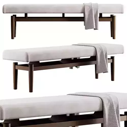 Upholstered Bench By Corcovado Design 3D model