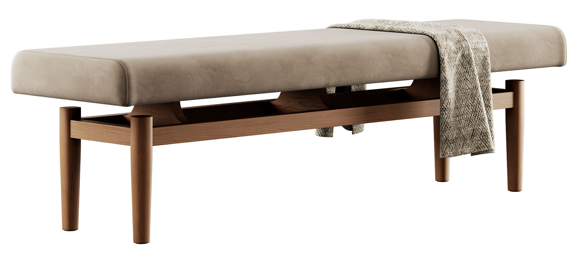 Upholstered Bench By Corcovado Design 3D model_8