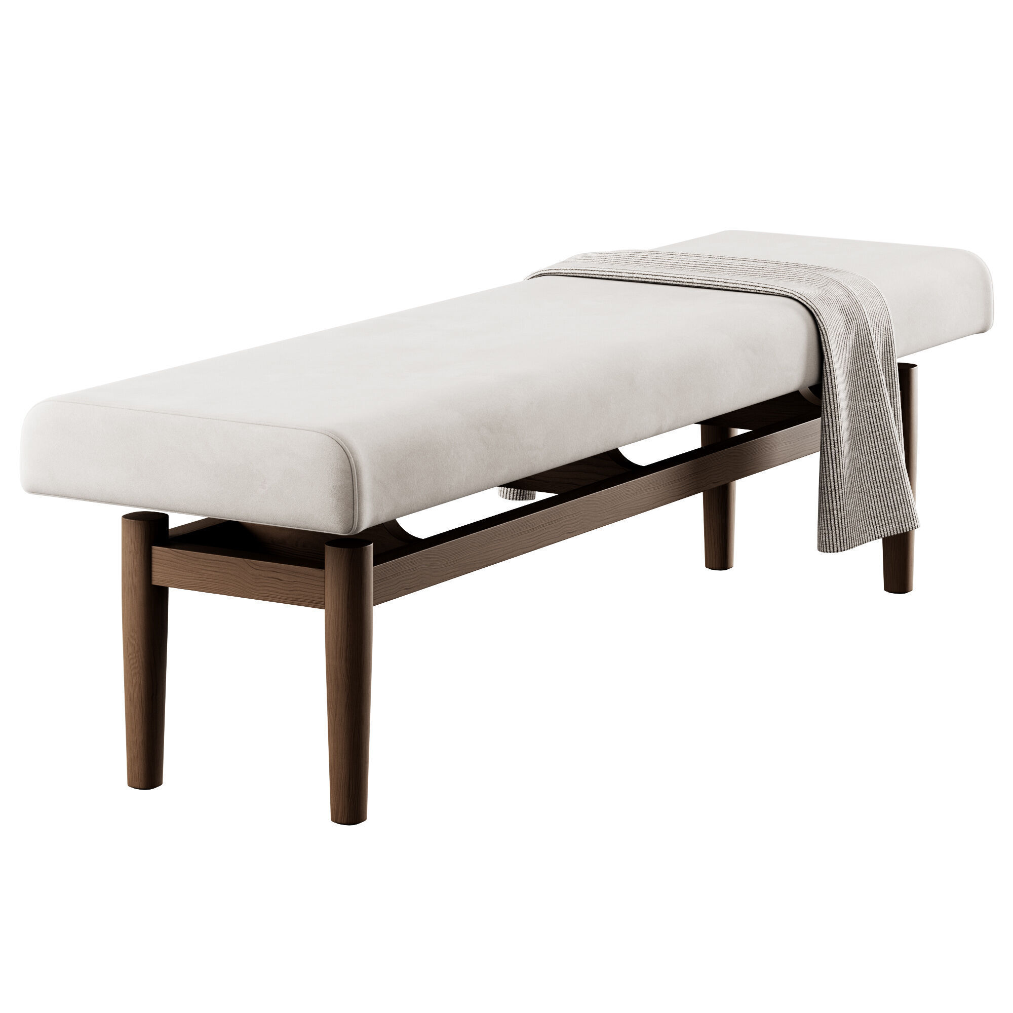 Upholstered Bench By Corcovado Design 3D model_1