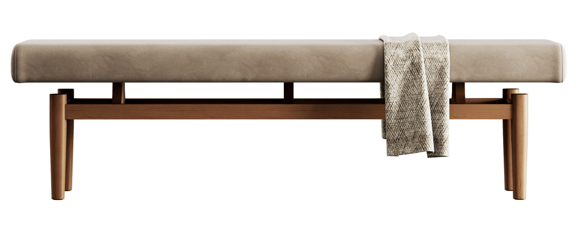 Upholstered Bench By Corcovado Design 3D model_12