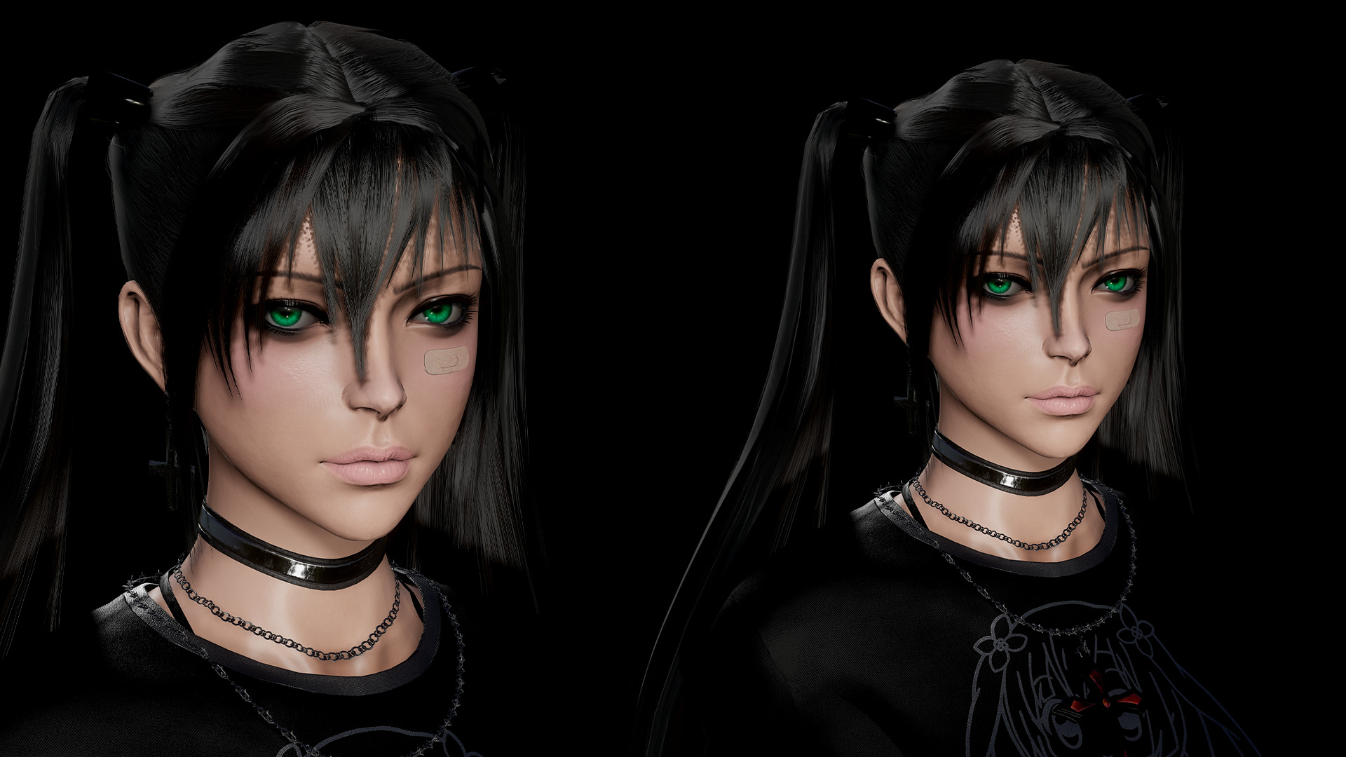 Rocker Girl Any Low-poly 3D model_3