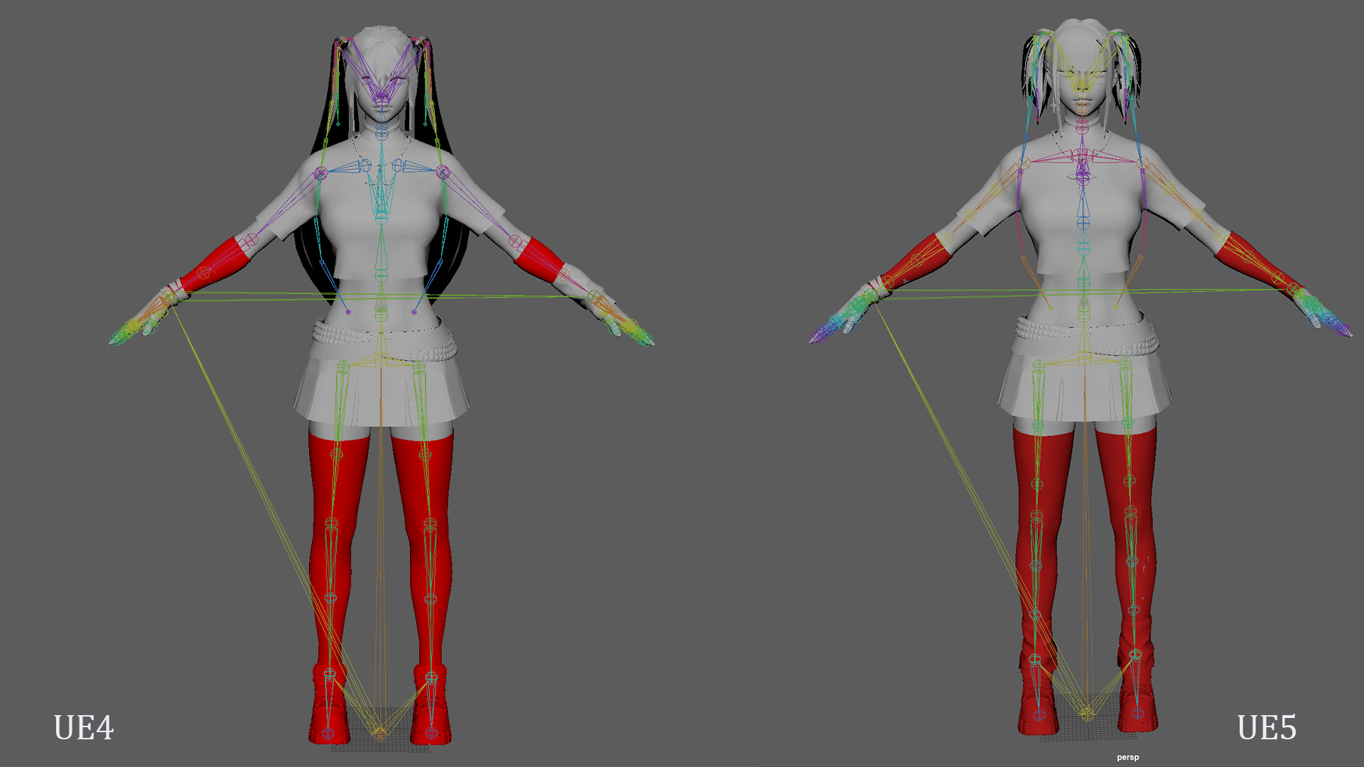 Rocker Girl Any Low-poly 3D model_18