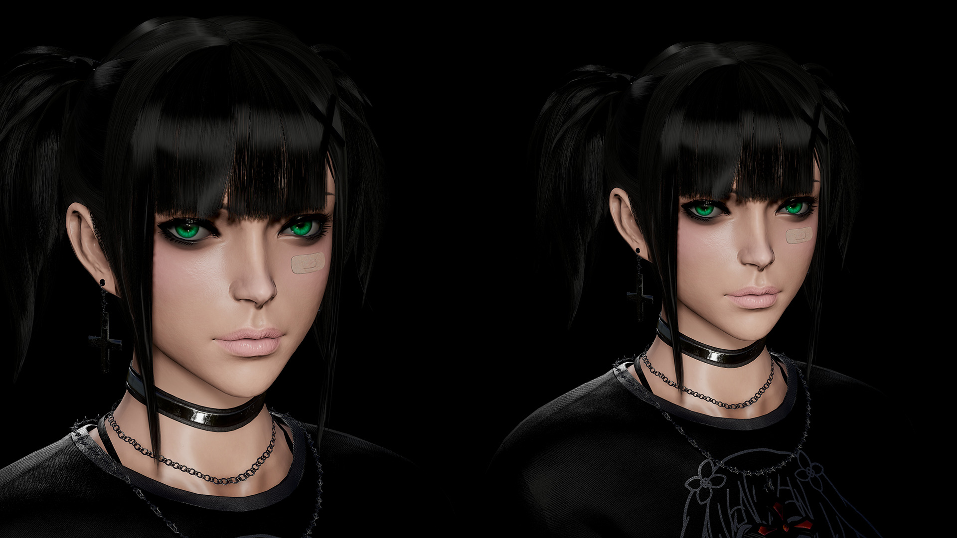 Rocker Girl Any Low-poly 3D model_4