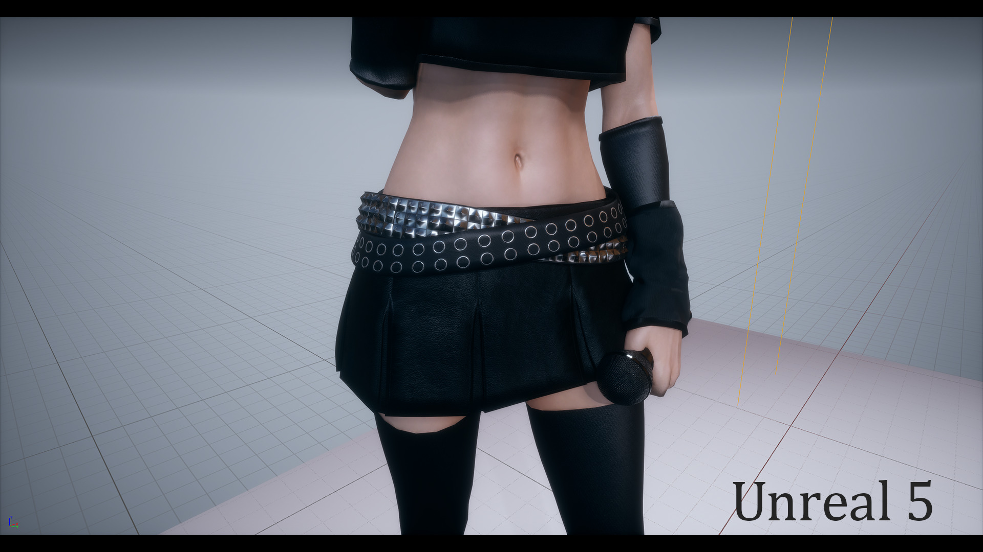 Rocker Girl Any Low-poly 3D model_14