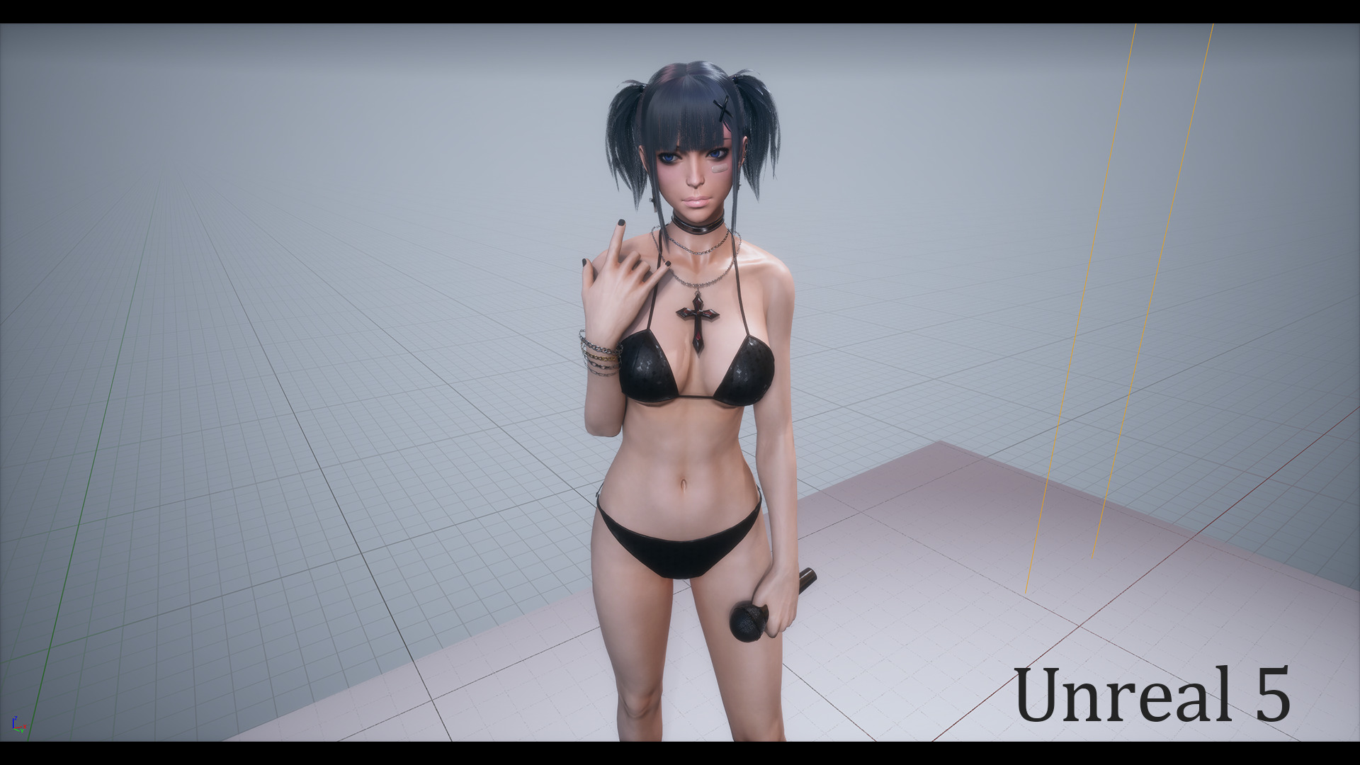 Rocker Girl Any Low-poly 3D model_13