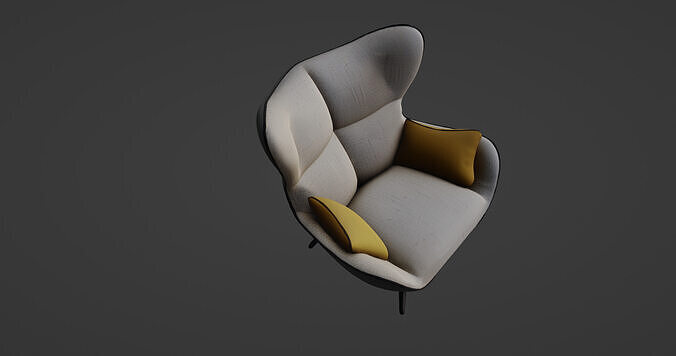 Modern Designer Lounge Chair 3D model 7