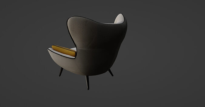 Modern Designer Lounge Chair 3D model 5