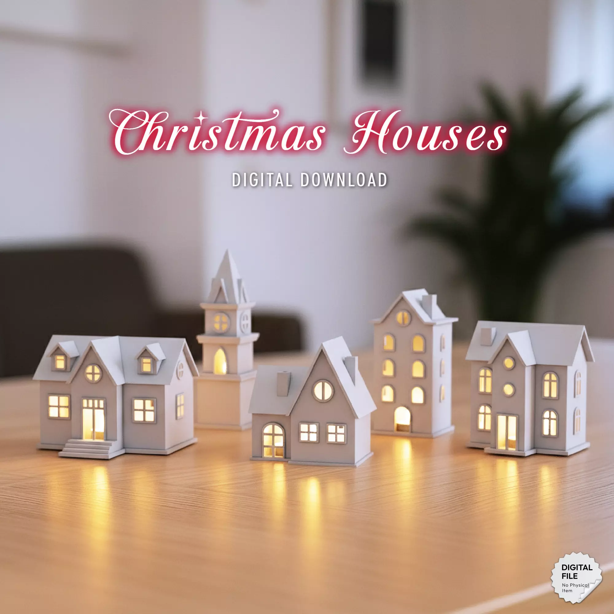 3D Christmas Houses - 5 pcs - Bundle for Christmas 3D print model_0