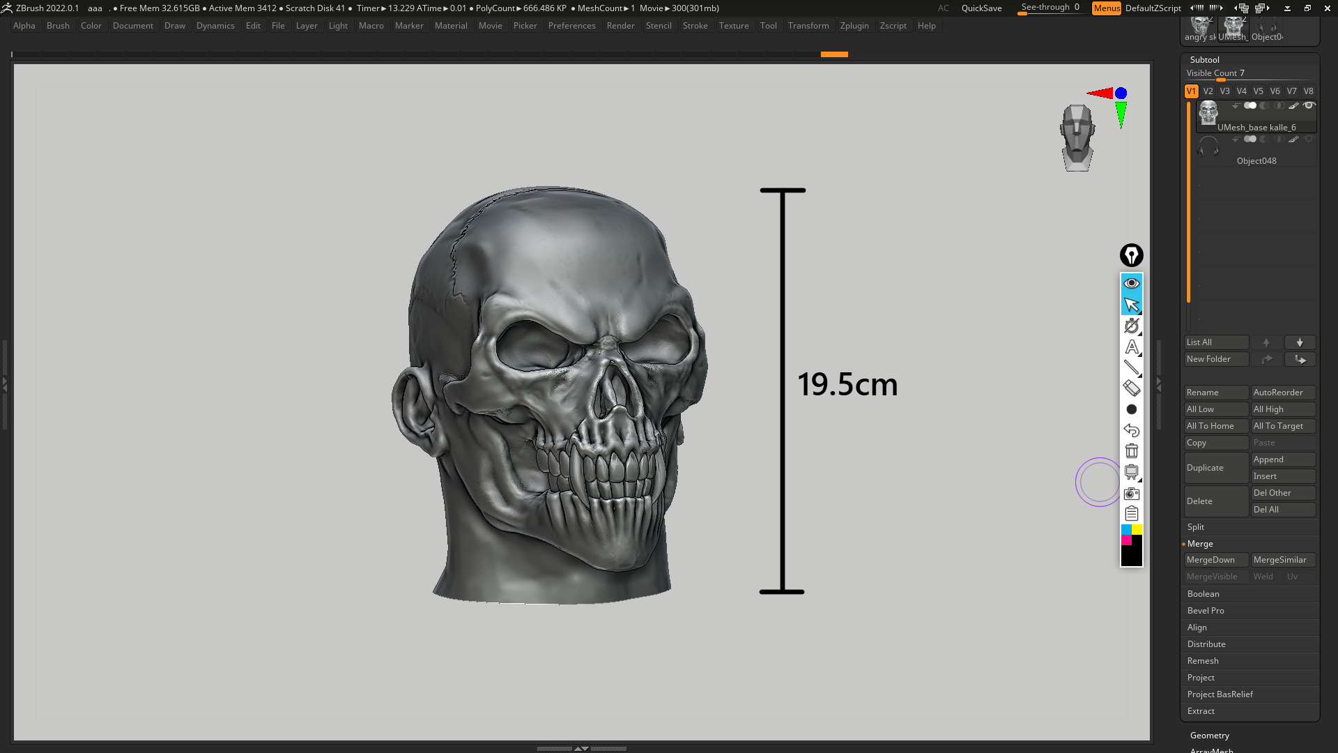 Robot skull human Headphone Stand 3D print model_4