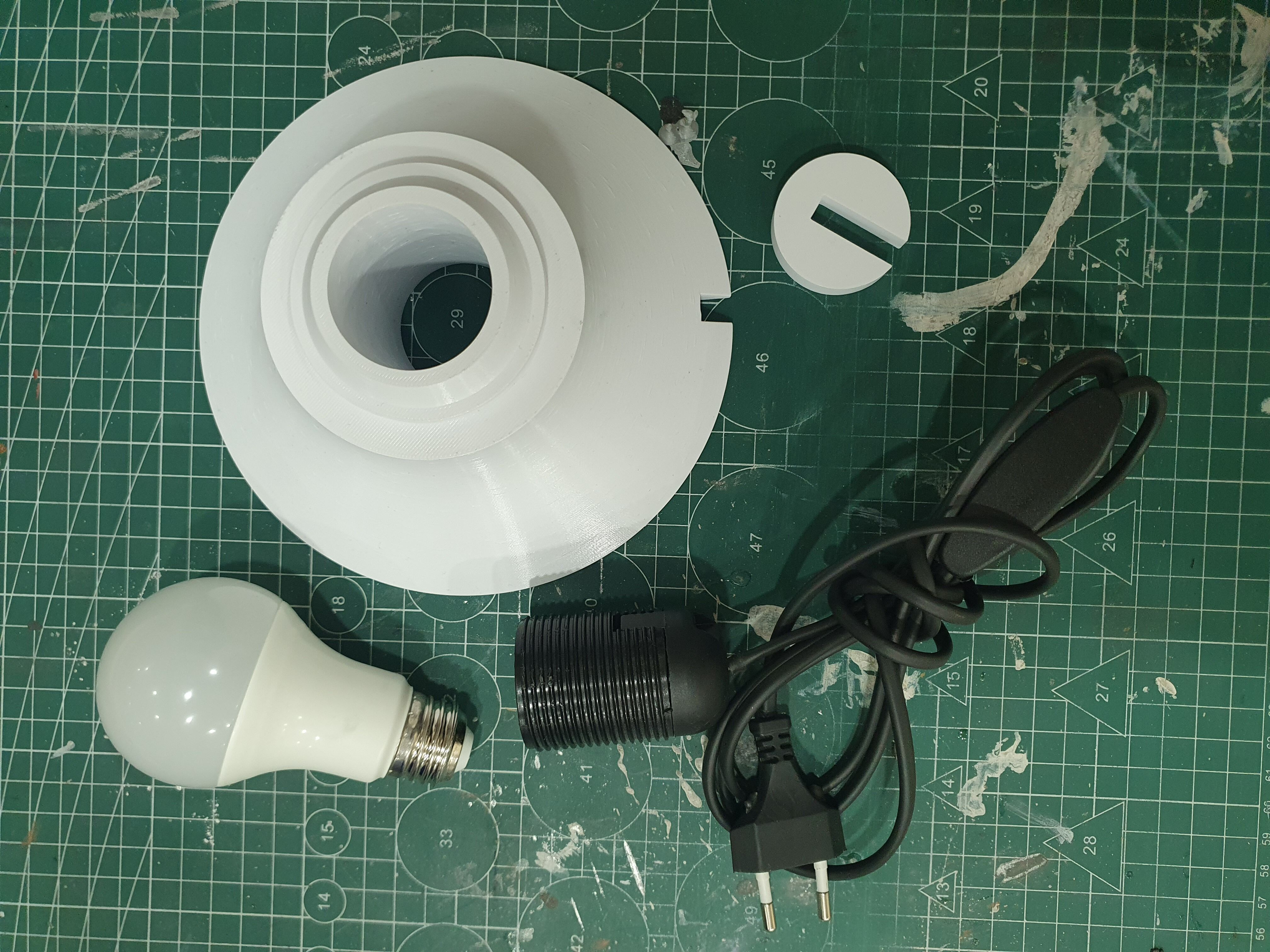 Planet Lamp -- Mercury -- 3D Print Ready Night Light 3D print model_5