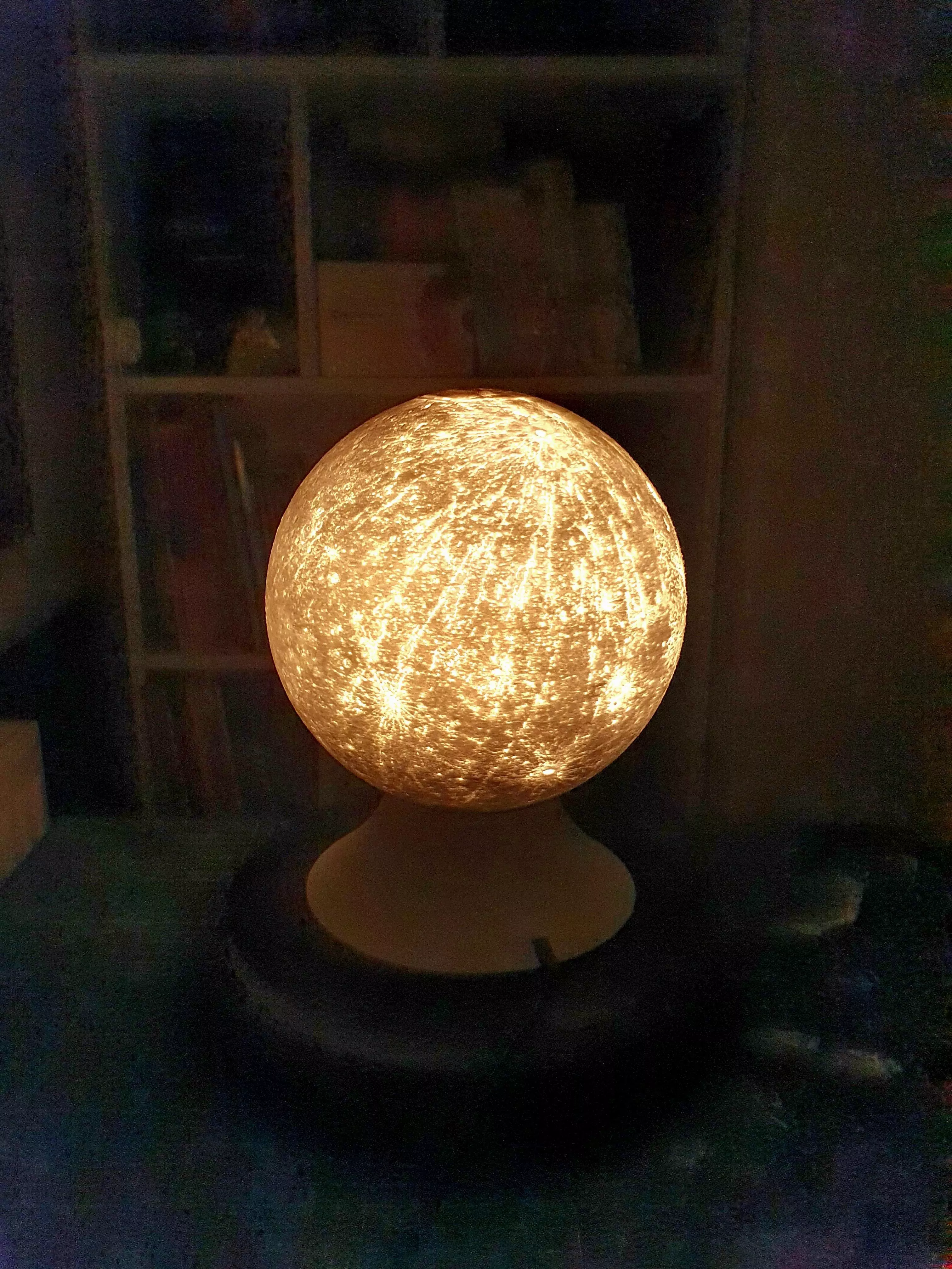 Planet Lamp -- Mercury -- 3D Print Ready Night Light 3D print model_0