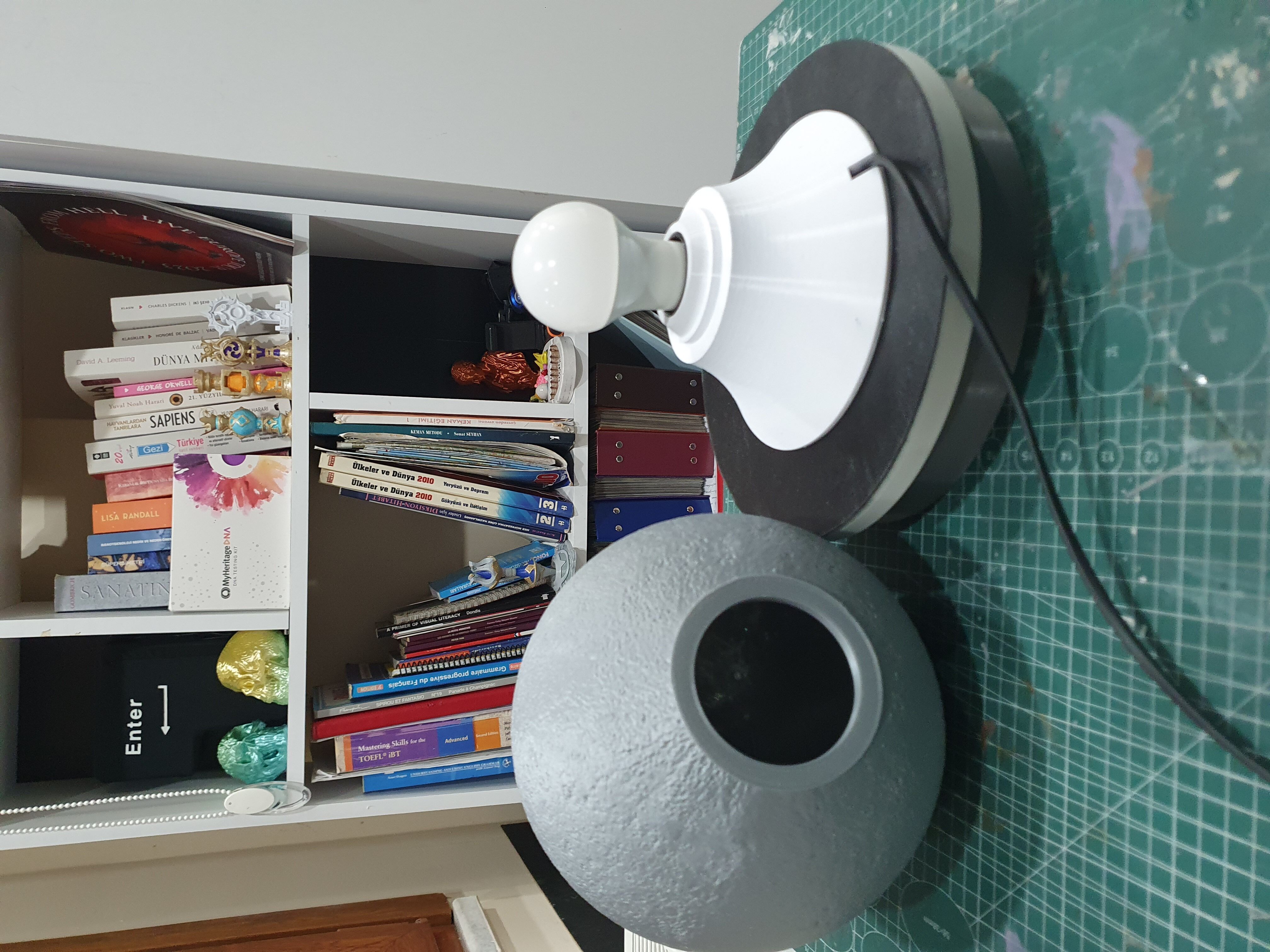 Planet Lamp -- Mercury -- 3D Print Ready Night Light 3D print model_6