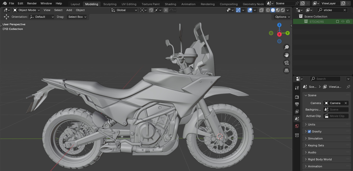 KTM 390 Adventure R Motorcycle 3D model_9