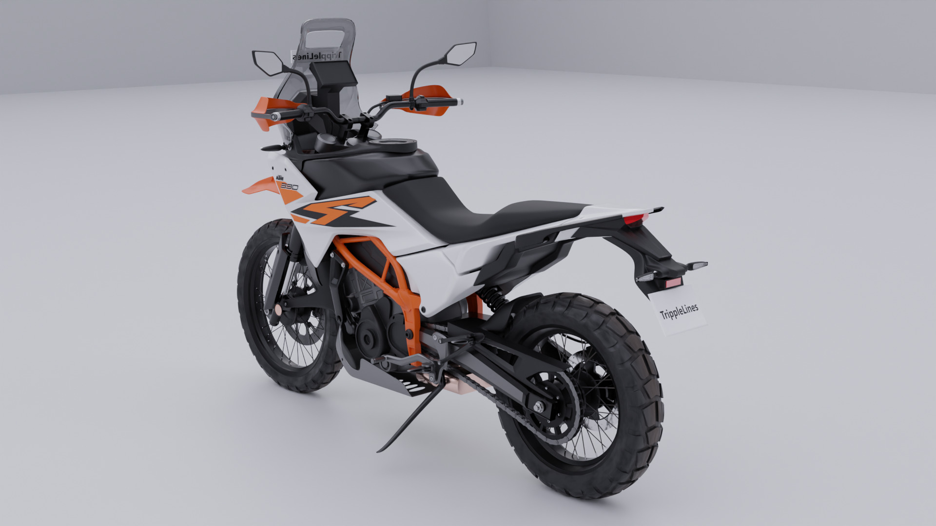 KTM 390 Adventure R Motorcycle 3D model_5