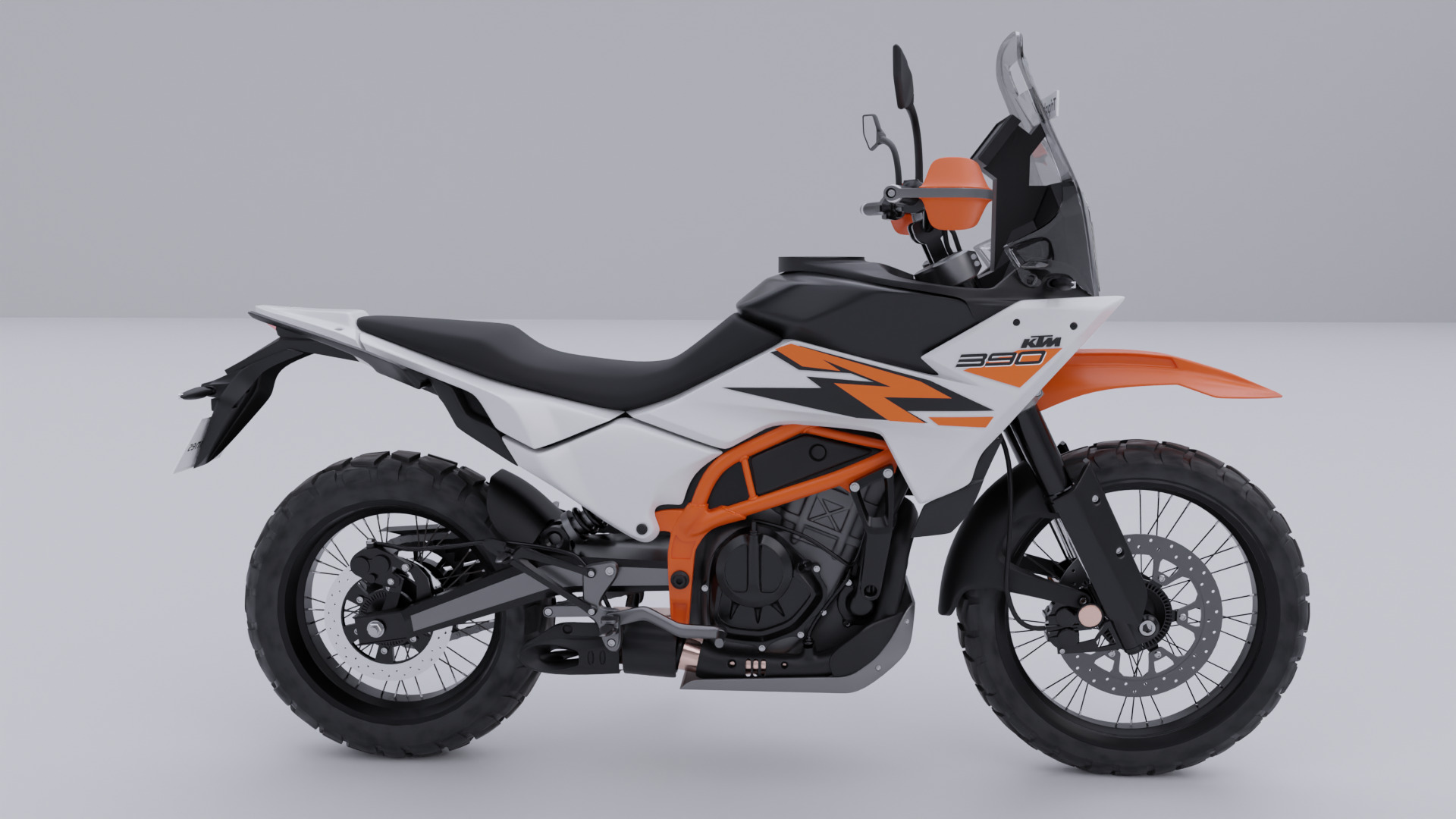 KTM 390 Adventure R Motorcycle 3D model_1