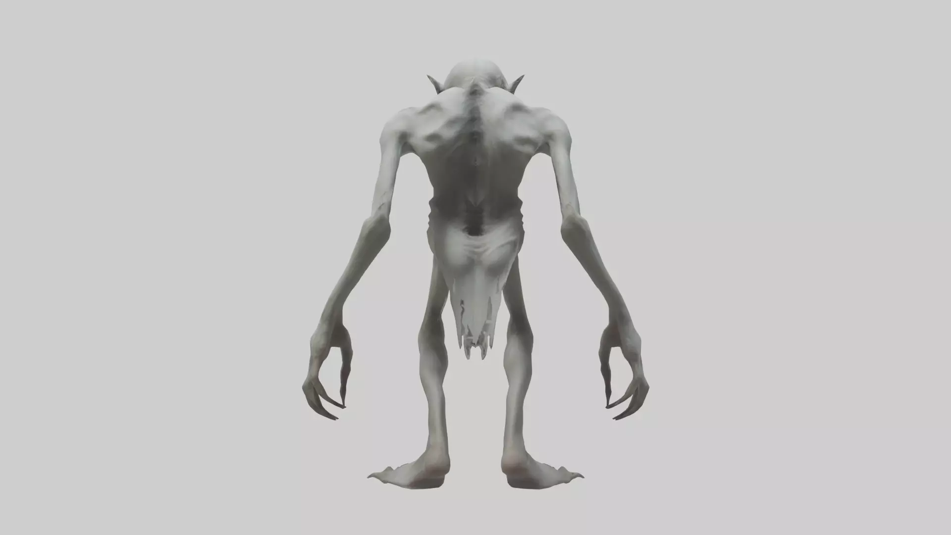 Distorted ghoul model 3D model_0