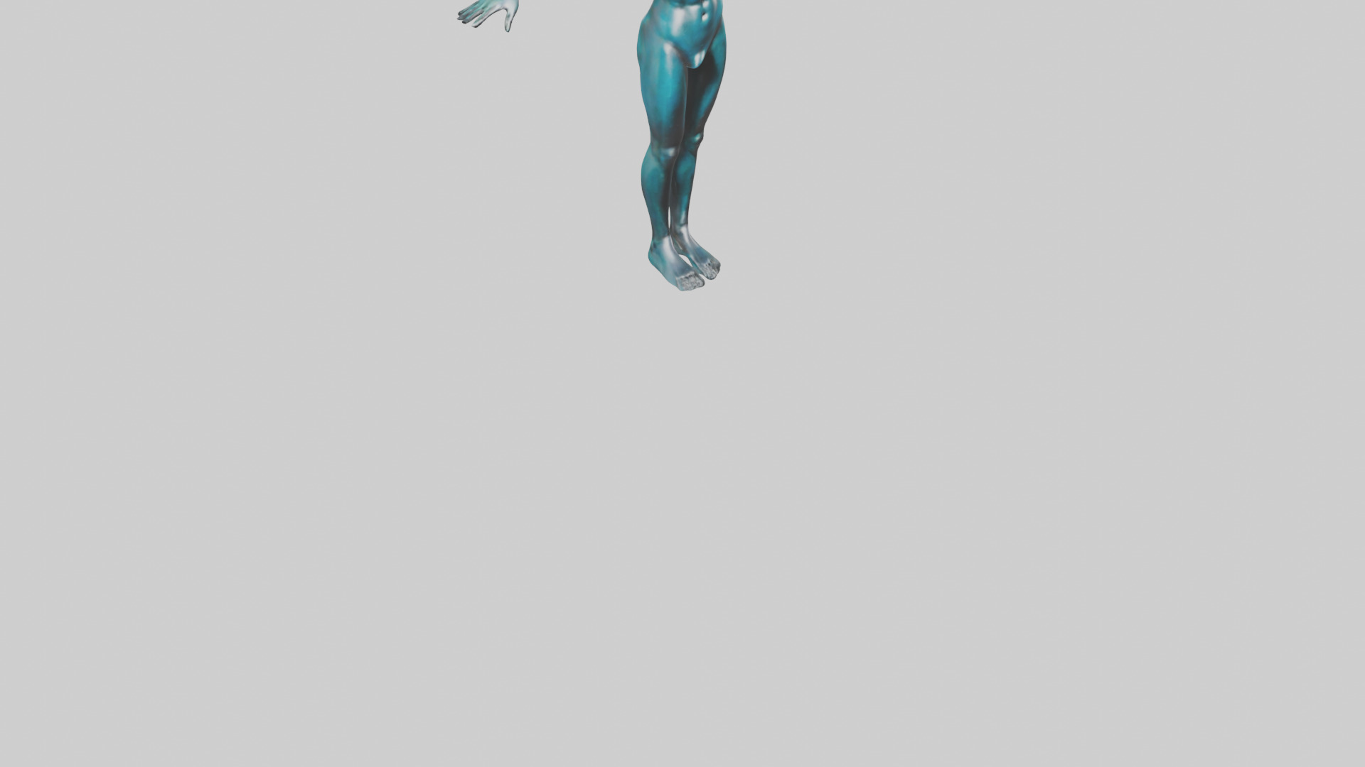Diver in MidDive statue model 3D model_6