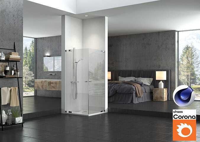 Bathroom - Corona - C4D 3D model