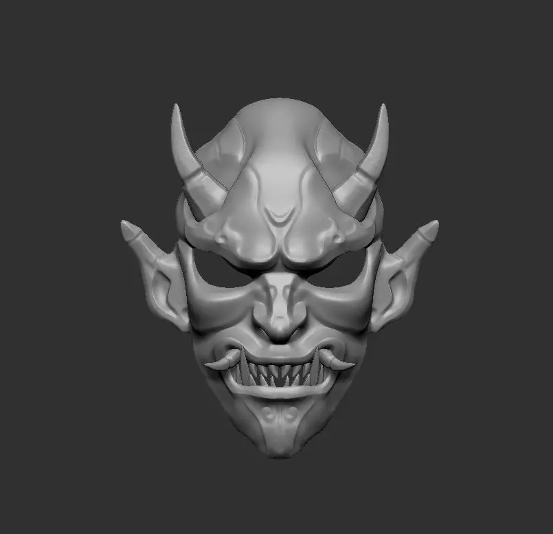 samurai mask 3D print model  3D print model_0